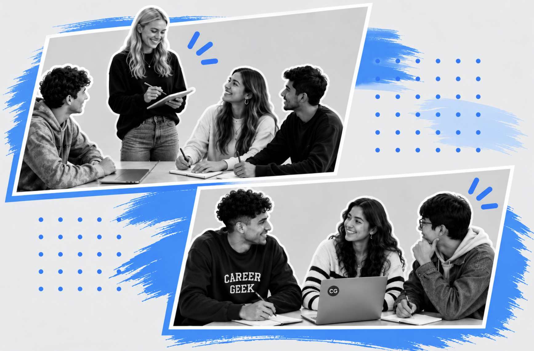 Young people collaborating in Career Geek workshops